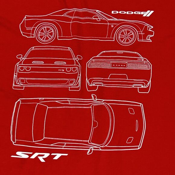 Dodge Charger SRT Shirt Adult Large Red Auto Racing Cars American Men - Picture 2 of 12